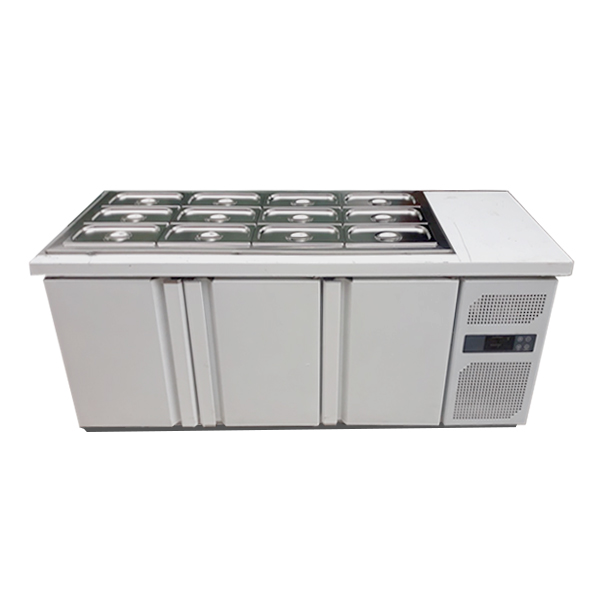 BÀN SALAD 1,8M 3 CÁNH INOX